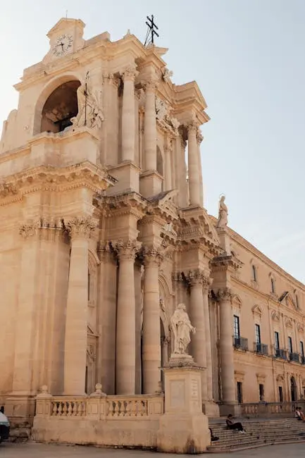 Discover the magnificent ancient architecture of Syracuse, Sicily's renowned cathedral.